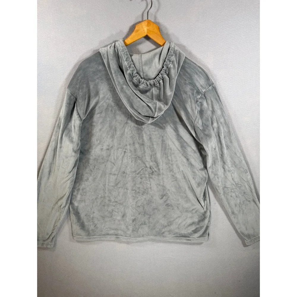 Polo Ralph Lauren Mens Grey Velour Sleepwear Hoodie Logo Large Cozy Luxury Comfy